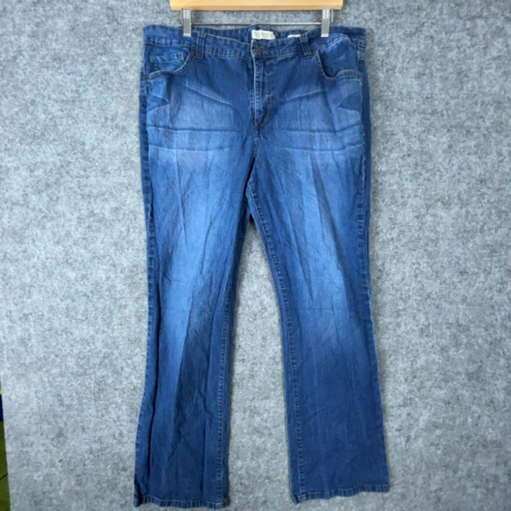 Vintage America Blues Jeans Womens 18WR/34 Blue Soho Bootcut Stretch Denim